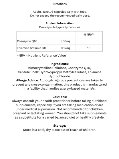 CoQ10 with added Vitamin B1